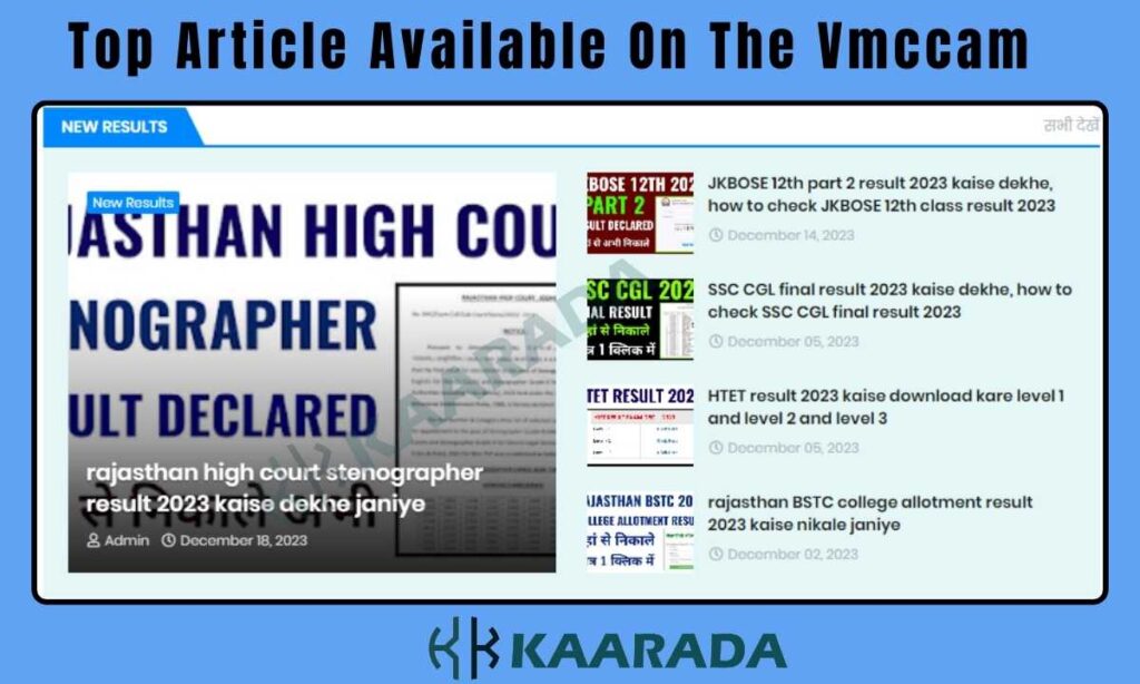 Top Article Available On The Vmccam